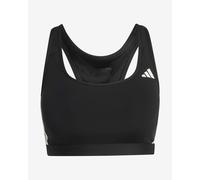 Adidas Optime Essentials Workout 3 Stripes Medium Impact Sports Bra Nero L Donna