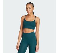Reggiseno adidas All Me Light Support Rib Long Line Bra Aurora Ivy L
