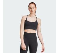 adidas Training - All Me - Reggiseno sportivo nero a coste a sostegno leggero XL