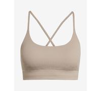 Reggiseno adidas All Me Light Support Rib marrone chiaro donna - L
