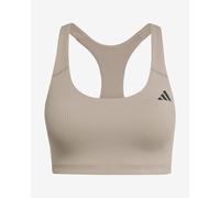 Reggiseno adidas Powerimpact Rib Medium Support marrone nero donna - XS-AB
