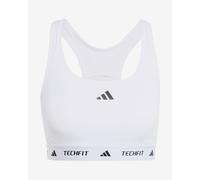 Reggiseno adidas TECHFIT Logo bianco puro nero - L