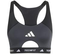 Adidas Techfit Workout Color Block Medium Impact Sports Bra Nero M Donna