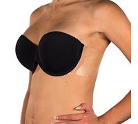 Reggiseno alato, senza spalline, invisibili, con ali adesive dalla A alla D Cup, Nero , C