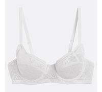 Reggiseno avvolgente in pizzo, Léonie Bianco 2 B Tinta unita
