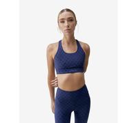 Born Living Yoga Monogram Medium-high Support Sports Top Blu M Donna