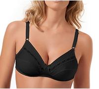 Reggiseno classico Sièlei 90 senza ferretto 100% cotone (8, Nero)