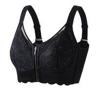 Reggiseno comodo con supporto potente, copertura completa, vestibilità traspirante, morbido reggiseno push-up, Nero , S