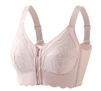 Reggiseno comodo con supporto potente, copertura completa, vestibilità traspirante, morbido reggiseno push-up, rosa, 3XL