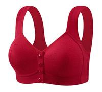 Reggiseno con Chiusura Davanti, Reggiseno Posturale Donna Push-Up Senza Ferretto con Supporto Copertura Completa Scollo a V Senza Fili Imbottito Sports Bra per Tutti I Giorni