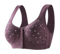 Reggiseno con chiusura frontale con bottoni per tutti i giorni, reggiseno sportivo confortevole, copertura completa per donne e ragazze, regali con chiusura reggiseni sportivi, D, L