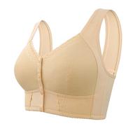 Reggiseno con chiusura frontale per anziani bralette traspirante, comodo, reggiseno morbido con bottone automatico sul davanti, senza cuciture, con spalline larghe, biancheria intima bustier forte