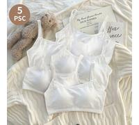 Reggiseno con coppa fissa per ragazze adolescenti, adatto per il periodo dello sviluppo, per studenti di scuola media, canottiera con puntini anti-convessità, reggiseno sportivo per ragazze di scuola 