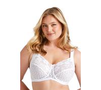 Reggiseno con Ferretto e Supporto Laterale Miss Mary Jacquard & Lace 5E White