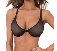 Reggiseno con ferretto in rete Reggiseno con ferretto in rete trasparente Reggiseno taglie forti da donna Reggiseno senza ferretto Lingerie Sexy con scollo a V Lingerie Reggiseno Sportivo Coppa G