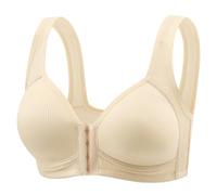 Reggiseno confortevole per la casa, per il tempo libero, sport, con design perfetto quotidiano, attività fisica confortevole, reggiseno senza ferretto, beige, M