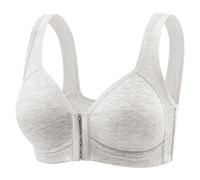 Reggiseno confortevole per la casa, per il tempo libero, sport, con design perfetto quotidiano, attività fisica confortevole, reggiseno senza ferretto, Grigio chiaro, XXL