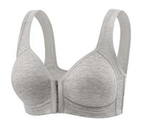Reggiseno confortevole per la casa, per il tempo libero, sport, con design perfetto quotidiano, attività fisica confortevole, reggiseno senza ferretto, grigio, XXL