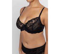 Dorina Perfect Lace Reggiseno a Coppa Intera con Ferretto - Leggermente Imbottito per Forma Naturale - Tessuto Liscio e Supporto Regolabile, Nero