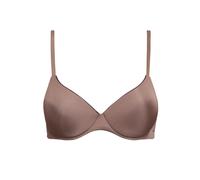 SIELEI, Reggiseno con Coppe Imbottite, Realizzato in Morbida Microfibra, con Finiture Invisibili, Ferretto Invisibile, Designed in Italy, Color Stone, Taglia 6B