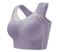 Reggiseno correttore per sollevamento pesi, copertura completa, push-up con supporto posturale per la schiena, comodo per donne con seno cadente, taglie forti, Viola, 3XL