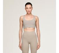 Reggiseno da allenamento adidas x entire studios Optime a supporto medio Putty Beige S