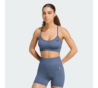 adidas performance - Workout Essentials - Reggiseno in maglia a supporto leggero color inchiostro preloved-Blu 2XS