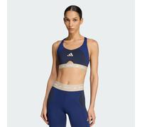 adidas Donna Techfit Workout Color Block Medium Support Bra, Dark Blue/Legend Ink, S