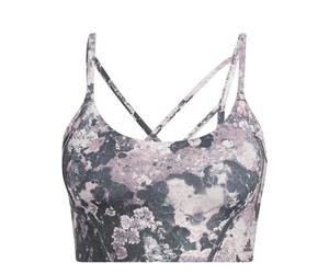 Reggiseno da donna adidas Yoga Light-Support Long Line Graphic Grigio 100A/C