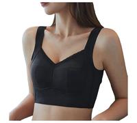 Reggiseno da donna comodo e sexy senza cuciture con grande petto e piccola regolazione, reggiseno flaccido, Nero , 42