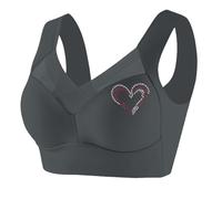 Reggiseno da donna con armatura anti-cedimento Bra di grandi dimensioni reggiseno sexy confortevole push up senza spalline traspirante reggiseno senza donne Minimizer schiena nuda reggiseno, grigio, L