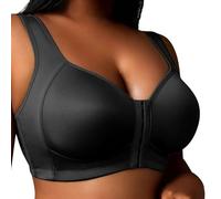 Reggiseno da donna con bottone frontale Plus Size Wide Strap Comfort Bras Solido Leggero Pull Up Reggiseno di supporto Donne Traspirante Sonno Bralette Copertura Completa Reggiseno Morbido