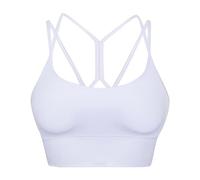Reggiseno da donna con schiena scoperta, forte tenuta, reggiseno sportivo senza ferretto, spalline sottili da donna con design a croce, schiena scoperta, senza cuciture, reggiseno a crop push up