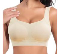Reggiseno da donna elasticizzato senza cuciture, regolabile, snellente, flaccido, comodo, sportivo e bello reggiseno per la schiena, lingerie sexy da donna, bianco, XXL