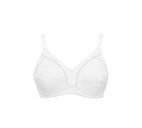 SIELEI, Reggiseno Francese Senza Ferretto, Realizzato in Microfibra Compatta e Contenitiva, Coppe Foderate in Cotone, Spalline Regolabili, Designed in Italy, Color Bianco, Taglia 8C