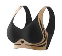 Reggiseno da donna Plus Size per le donne Reggiseno senza fili Anti cedimenti Sport di tutti i giorni, Nero , M
