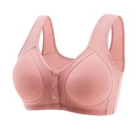 Reggiseno da donna senza ferretto aperto anteriore Bra a schiena nuda Sexy Full Coverage Bustier Push Up Casual Reggiseni Reggiseno Traspirante Spalline Regolabili 2025 Anti cedimento Reggiseno, Rosa