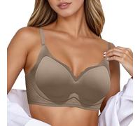 Reggiseno da donna senza ferretto morbido push up non imbottito comodo reggiseno per il petto piccolo sollevatore laterale liscio anti-cedimento che offre un effetto push up con berretto a mano e una