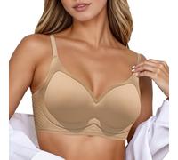 Reggiseno da donna senza ferretto morbido push up non imbottito comodo reggiseno per il petto piccolo sollevatore laterale liscio anti-cedimento che offre un effetto push up con berretto a mano e una