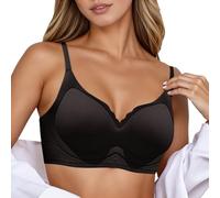 Reggiseno da donna senza ferretto morbido push up non imbottito comodo reggiseno per il petto piccolo sollevatore laterale liscio anti-cedimento che offre un effetto push up con berretto a mano e una
