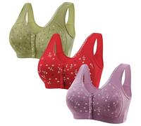 Reggiseno da donna senza ferretto, push up, classico, morbido, resistente, elegante, scollo a V, minimalista, senza cuciture, per l'uso quotidiano, a, L