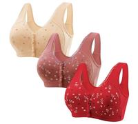 Reggiseno da donna senza ferretto, push up, classico, morbido, resistente, elegante, scollo a V, minimalista, senza cuciture, per l'uso quotidiano, e, XL