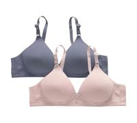 Reggiseno da donna senza ferretto, push up senza cuciture, comodo, forte tenuta, elegante bordi ondulati, minimalista, bustino rinfrescante, leggero, adatto all'uso quotidiano, Viola chiaro, L