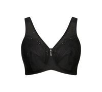 Ulla Popken Entlastungs-BH Kelly, ohne Bügel, Spitze Reggiseno, Senza Ferretto, Pizzo, Nero, 130G Donna