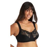 Reggiseno di Cotone a Coppa Piena Senza Ferretto Miss Mary Lovely Lace 8G Black