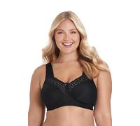 Reggiseno di Cotone Comodo Senza Ferretto Miss Mary Broderie Anglaise 8E Black