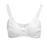 Reggiseno di maternità in Cotone Davanti Aperto Reggiseno di maternità in Gravidanza Reggiseno Allattamento per L'Allattamento(40/90 -Bianca)