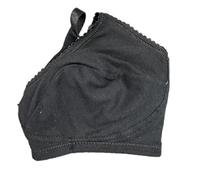 Reggiseno Donna Classico, Linea Comfort, in Morbido Cotone, Senza Ferretto (IT, Taglia della Coppa & Taglia della Fascia, B, 4, Nero)
