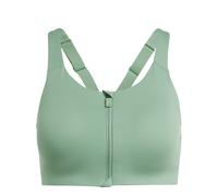 Reggiseno donna con zip a sostegno forte adidas TLRD Impact Luxe Verde 100C