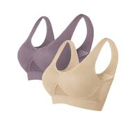 Reggiseno Donna Curvy Jogging Sportivo Senza Cuciture Reggiseno Comodo Leggero Morbido Yoga Lingerie Cinghie Regolabili Traspirante Taglie Forti Bralette Cotone Palestra Push Up Ginnastica Bra 2025